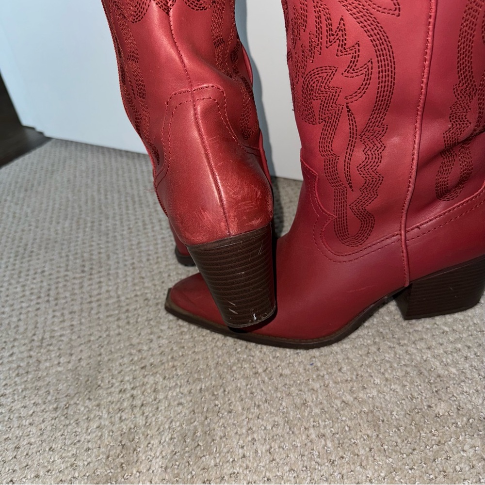 Crown Vintage Red Cowboy Boots - Picture 7 of 7